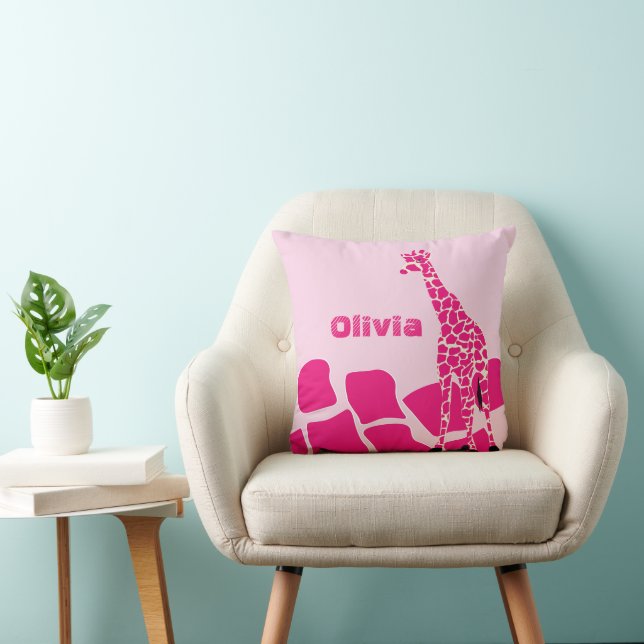Cute Personalised Stylised Giraffe Pillow (Chair)