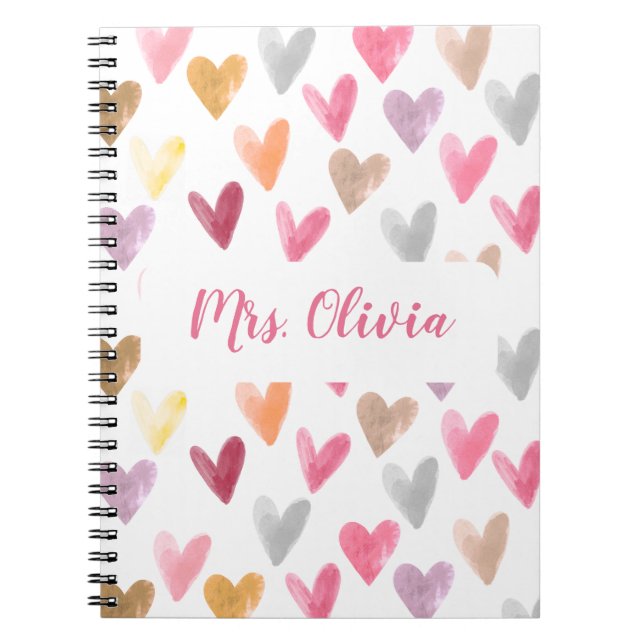 Cute Personalised Teacher Journal Notebook Gift (Front)