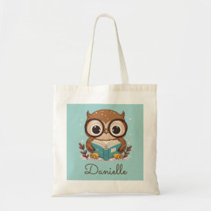 Cute personalised tote bag book bag