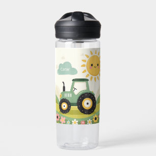Cute, personalised tractor/farm water bottle
