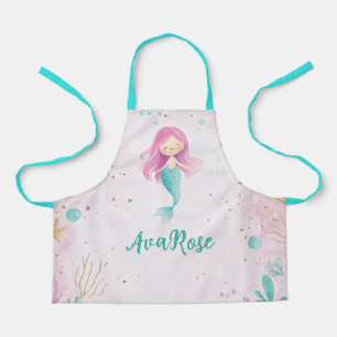 Cute Personalised Under the Sea Mermaid Kids Apron