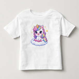 Cute Personalised Unicorn Kids T-Shirt