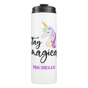 Cute Personalised Unicorn Thermal Tumbler