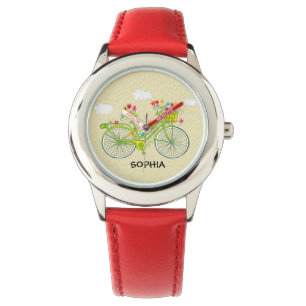 Cute Personalised Vintage Bicycle Child's Watch