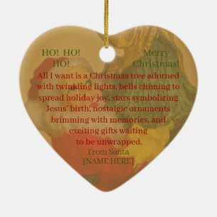 Cute Personalised Vintage Santa Christmas Ornament