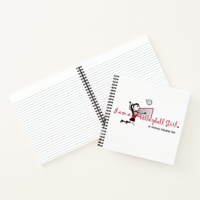 Cute Personalised Volleyball  Notebook (Inside)