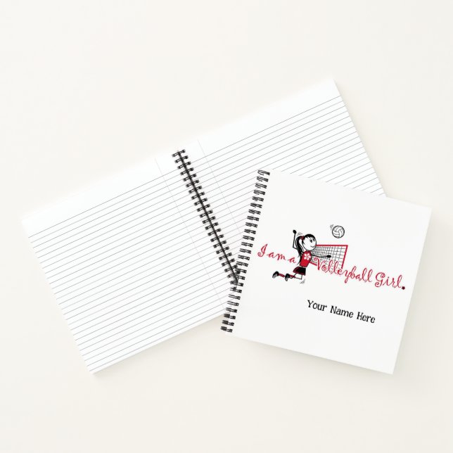 Cute Personalised Volleyball  Notebook (Inside)