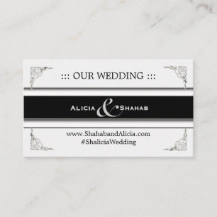 Cute Personalised Wedding Website Cards