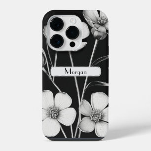 Cute Personalised white Floral Wildflower iPhone 14 Pro Case