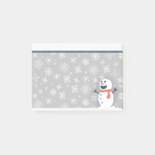 Cute Personalised Winter Snow / Snowman Post it Post-it Notes