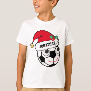 Cute Personalised Xmas Soccerball T-Shirt