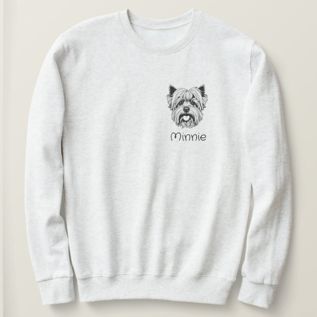 Cute personalised Yorkie  Sweatshirt (Design Front)