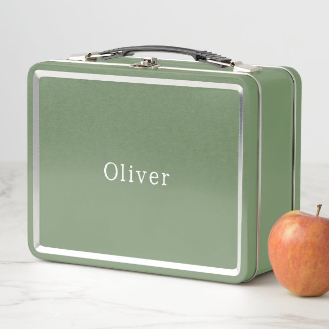 Cute Personalised Your Own Name Metal Lunchbox. Lunch Box (In Situ)
