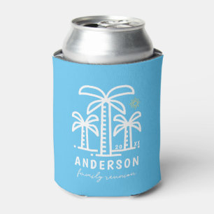 Cute Personalized Beach Family Reunion Can Cooler