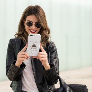 Cute Personalized Coffee Lover Minimalist Case-Mate iPhone Case