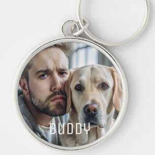 Cute Personalized Dog Lover Pet Photo Keepsake Key Ring