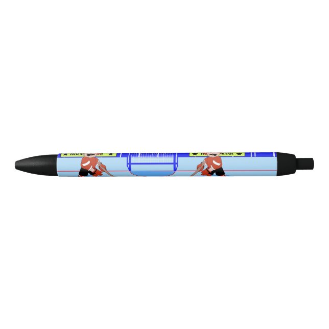 Cute Personalized Ice Hockey star rw Black Ink Pen (Front)