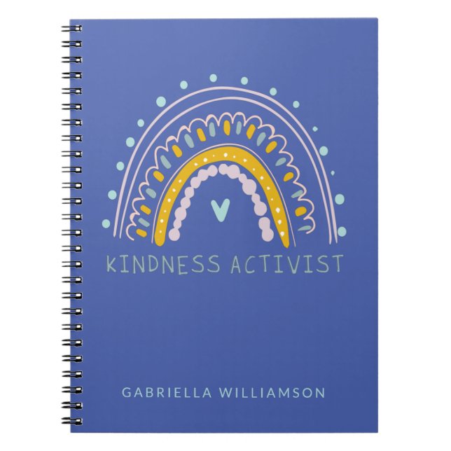 Cute Personalized Inspirational Kindness Quote Notebook (Front)