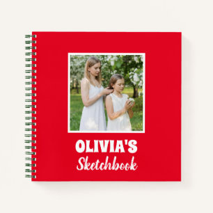 Cute Personalized Kid Photo Sketchbook Notebook