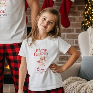 Cute Personalized “Merry Christmas” Family T-Shirt