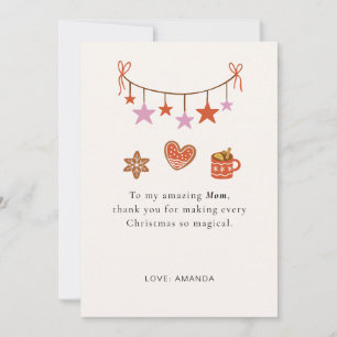 Cute Personalized Mom Christmas Card