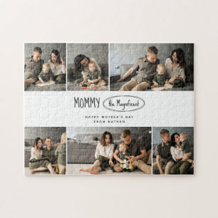 Cute Personalized Mothers Day Family Photo Jigsaw Puzzle