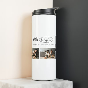 Cute Personalized Mothers Day Family Photo Thermal Tumbler