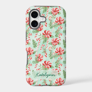 Cute Personalized Peppermint Christmas Phone Case
