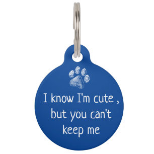 Cute Personalized Pet Dog Name Tags - Funny Puppy