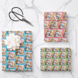 Cute Personalized Pet Dog Photo Wrapping Paper Sheet