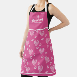 Cute Personalized Pet Groomer Extraordinaire Apron