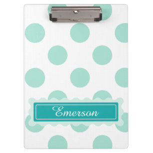 Cute Personalized Polka Dot Clipboard