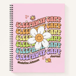 Cute Personalized Sleepaway Camp Teen Notebook