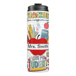 Cute Personalized Teacher Thermal Tumbler