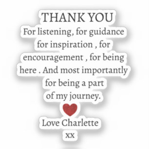 cute personalized thank you love