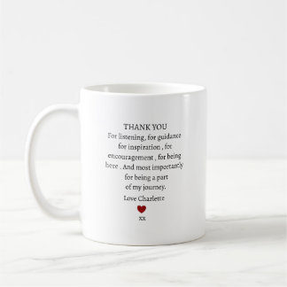 cute personalized thank you love coffee mug