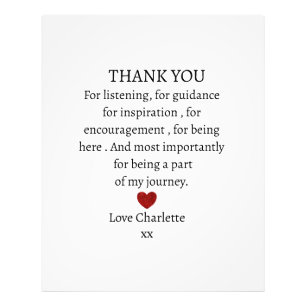 cute personalized thank you love photo print