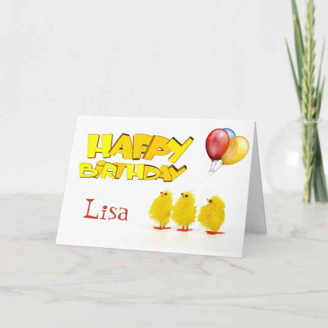 Cute Personlized Happy Birthday Card (Front)