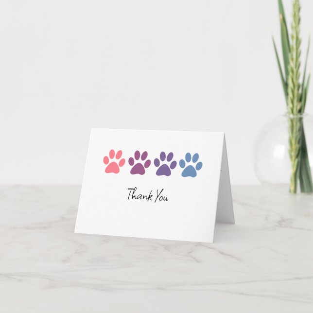 Cute Pet Adoption Thank You Cards (Front)