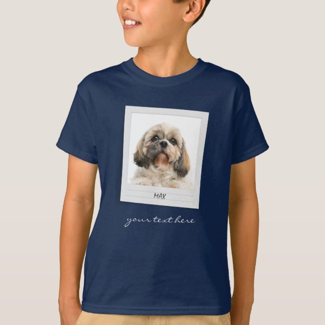 Cute Pet Birthday Photo Frame Personalised Son T-Shirt (Front)