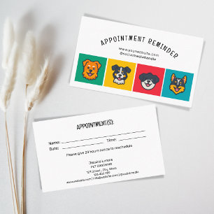 Cute Pet Care Services Next Appointment Groomer Business Card