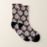 Cute Pet Cat Black Photo Socks<br><div class="desc">Surprise the cat lover whether its a birthday,  Mothers day or Christmas with these super cute pet photo all over print socks. They'll be a favourite of all cat lovers.  COPYRIGHT © 2020 Judy Burrows,  Black Dog Art - All Rights Reserved</div>