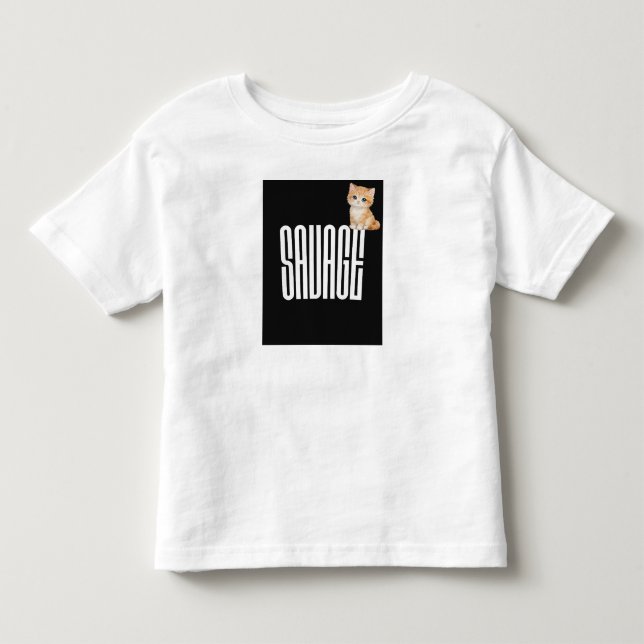 Cute pet cat design t-shirt (Front)