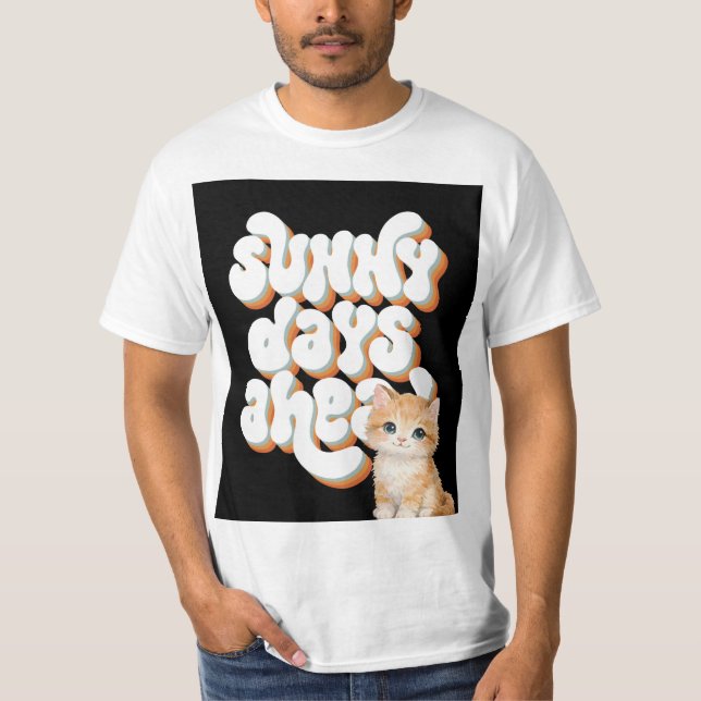Cute pet cat lovers design t-shirt  (Front)