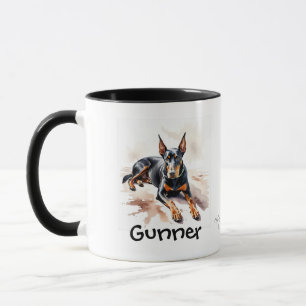  Cute Pet Doberman ADD NAME/PHOTO Personalise Mug