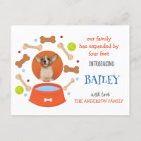 Cute Pet Dog Adoption Photo Announcement