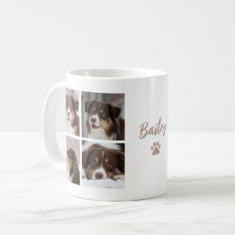 Cute Pet Dog Custom 8 Photo Collage Coffee Mug