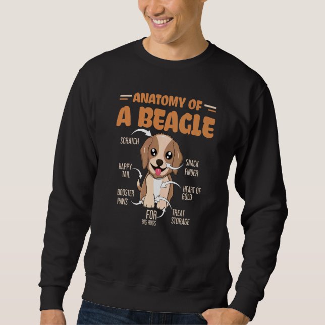 Cute Pet Dog Definition Animal Anatomy Of Beagle   Sweatshirt (Front)