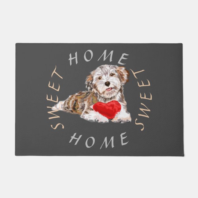 Cute Pet Dog Doormat with Text (Front)