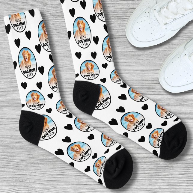 Cute Pet Dog Mum Custom Photo Socks (Cute Pet Dog Mom Custom Photo Socks)